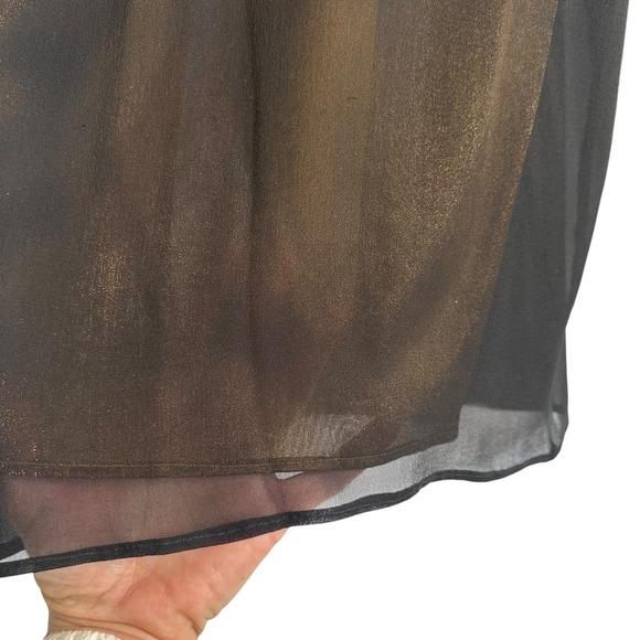 Vintage Rickie Freeman TJ Nites Silk Bronze Lined Palazzo Pants‎ Wide Leg 10 - Picture 4 of 15